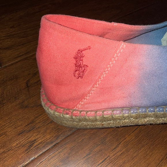 NWT Polo Ralph Lauren Blue and Red Espadrille Shoes - Picture 2 of 7